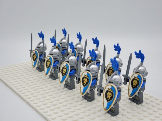 Blue Lion Knights Style 1 Block Figures Set of 10pcs