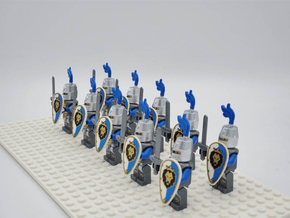 Blue Lion Knights Style 2 Block Figures Set of 10pcs