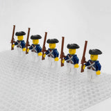 Continental Soldiers American Revolution Block Figures Set of 5pcs