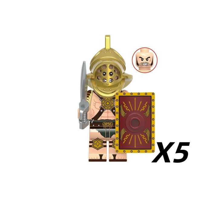 Roman Gladiators Secutors Block Figures Set of 10pcs