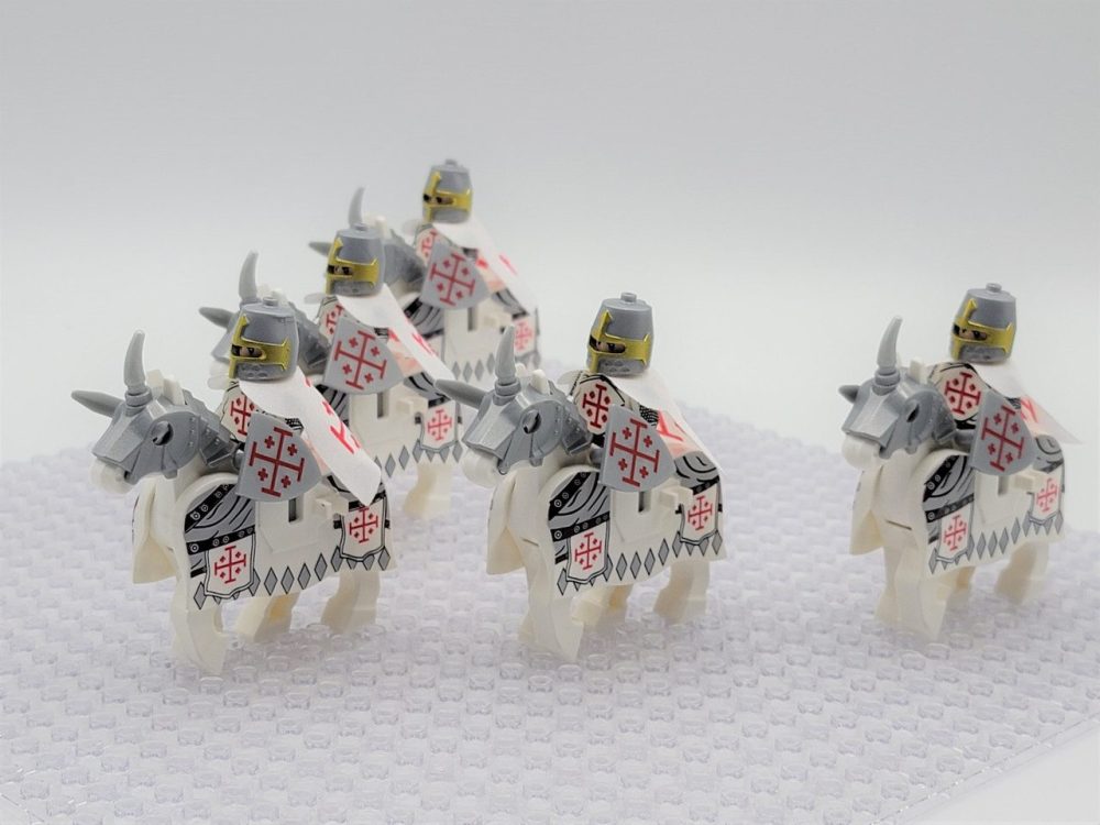 Crusades Holy Sepulchre Knights and Mounts Block Figures Set of 10pcs