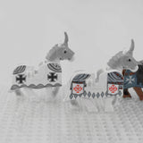 Crusades Horses and Mounts Block Figures