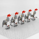 Crusades Knights Templar Battle Priests Block Figures With War Hammers and Shield Accessories