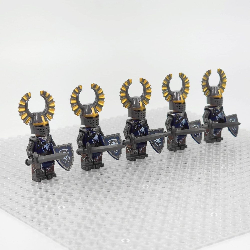 Crusades Knights Templar Lion Heart Knights Block Figures Set  With Sword and Shield