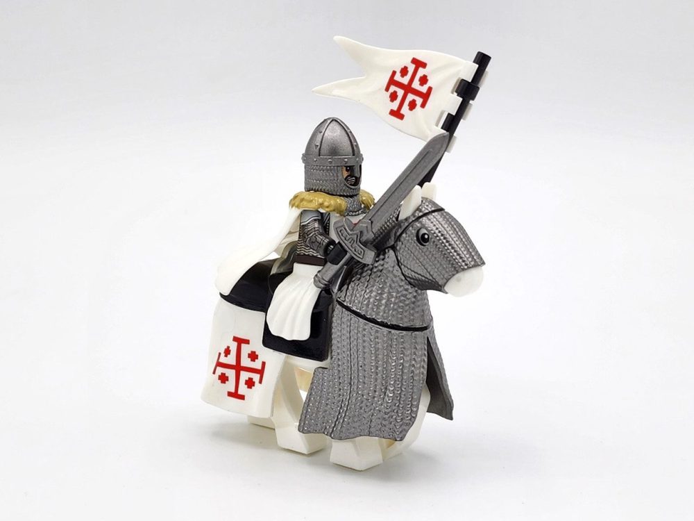 Crusades Mounted Holy Sepulchre Knights Armored Warhorse Block Figures  Set