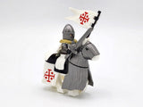 Crusades Mounted Holy Sepulchre Knights Armored Warhorse Block Figures  Set