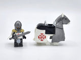 Crusades Mounted Holy Sepulchre Knights Armored Warhorse Block Figures  Set