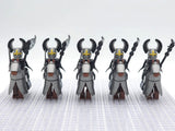 Crusades Mounted Knights Hospitallers Armored Warhorse Block Figures Set