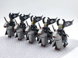 Crusades Mounted Knights Hospitallers Armored Warhorse Block Figures Set