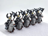 Crusades Mounted Knights Hospitallers Armored Warhorse Block Figures Set