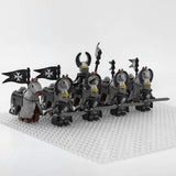 Crusades Mounted Knights Hospitallers Armored Warhorse Block Figures Set