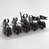 Crusades Mounted Knights Hospitallers Armored Warhorse Block Figures Set