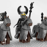 Crusades Mounted Knights Hospitallers Armored Warhorse Block Figures Set