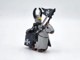 Crusades Mounted Knights Hospitallers Armored Warhorse Block Figures Set