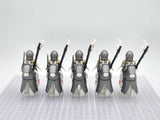 Crusades Mounted Knights Templars Armored Warhorse Block Figures Set