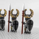 Crusades Teutonic Knights Elite Spears Block Figures Set With Spear and Shield