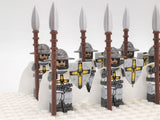 Crusades Teutonic Knights Spearman Block Figures Set of 10pcs