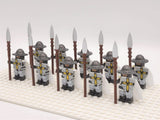 Crusades Teutonic Knights Spearman Block Figures Set of 10pcs