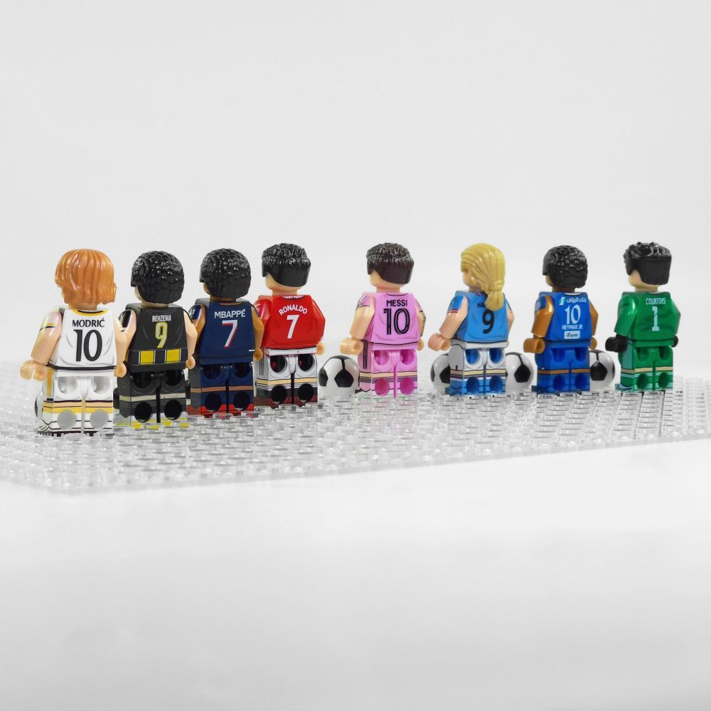 FIFA Football Star Players Block Figures Set with Football and Trophy Accessory