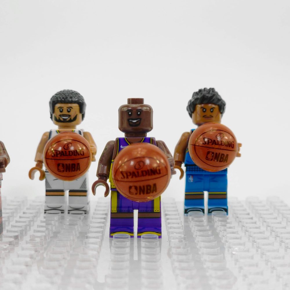 NBA Basketball Block Figures Set of 9pcs with Basketball Accessory