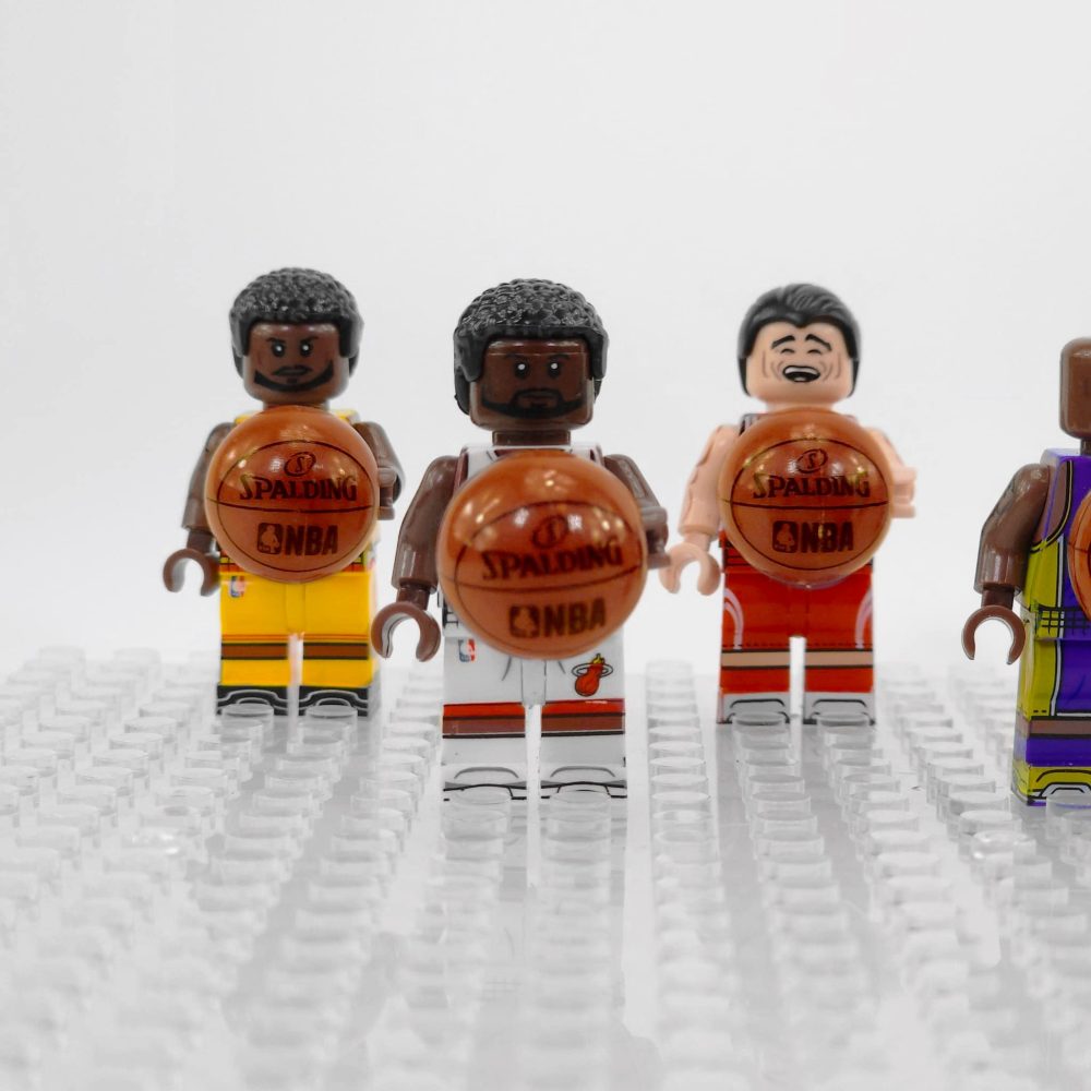 NBA Basketball Block Figures Set of 9pcs with Basketball Accessory
