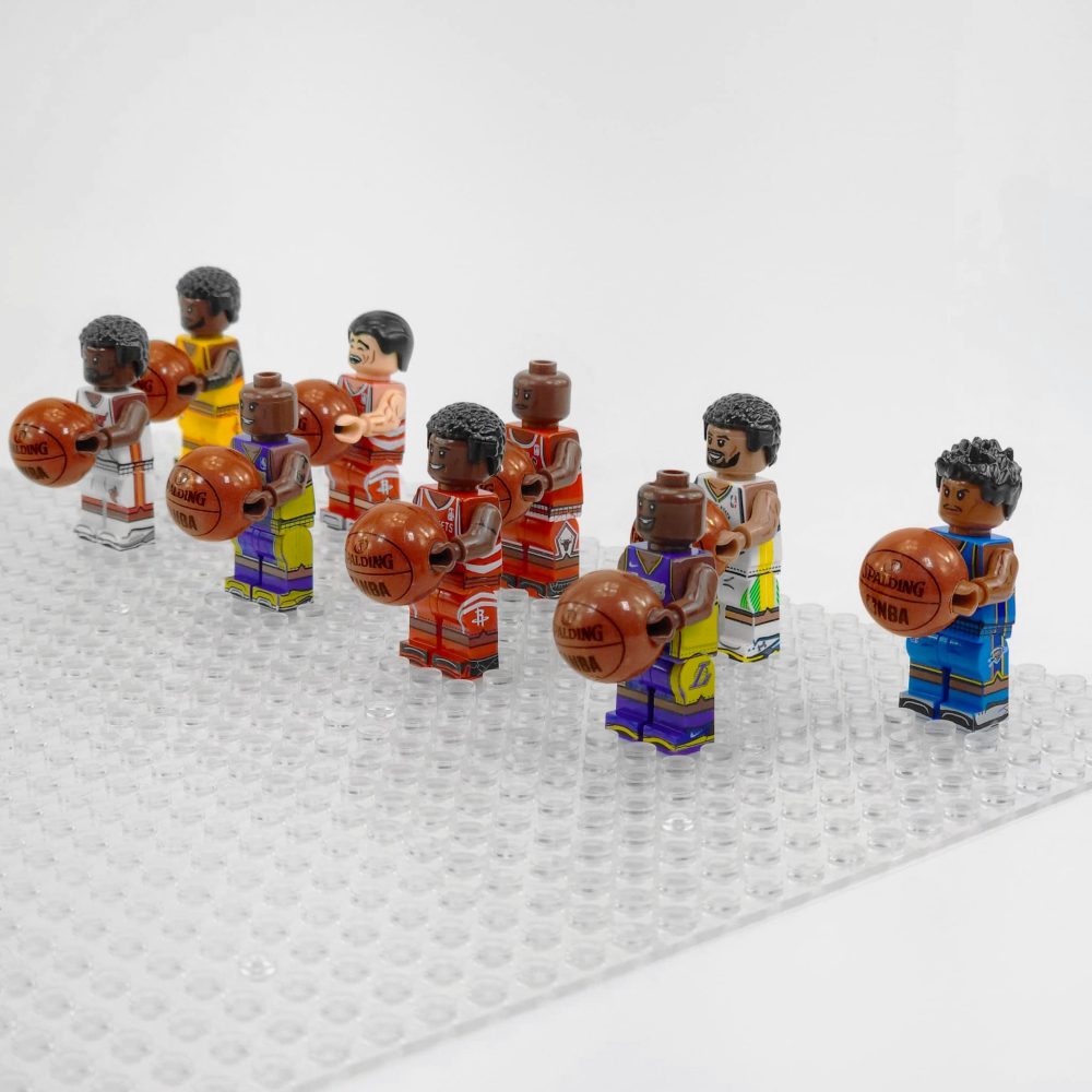 NBA Basketball Block Figures Set of 9pcs with Basketball Accessory