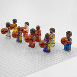 NBA Basketball Block Figures Set of 9pcs with Basketball Accessory