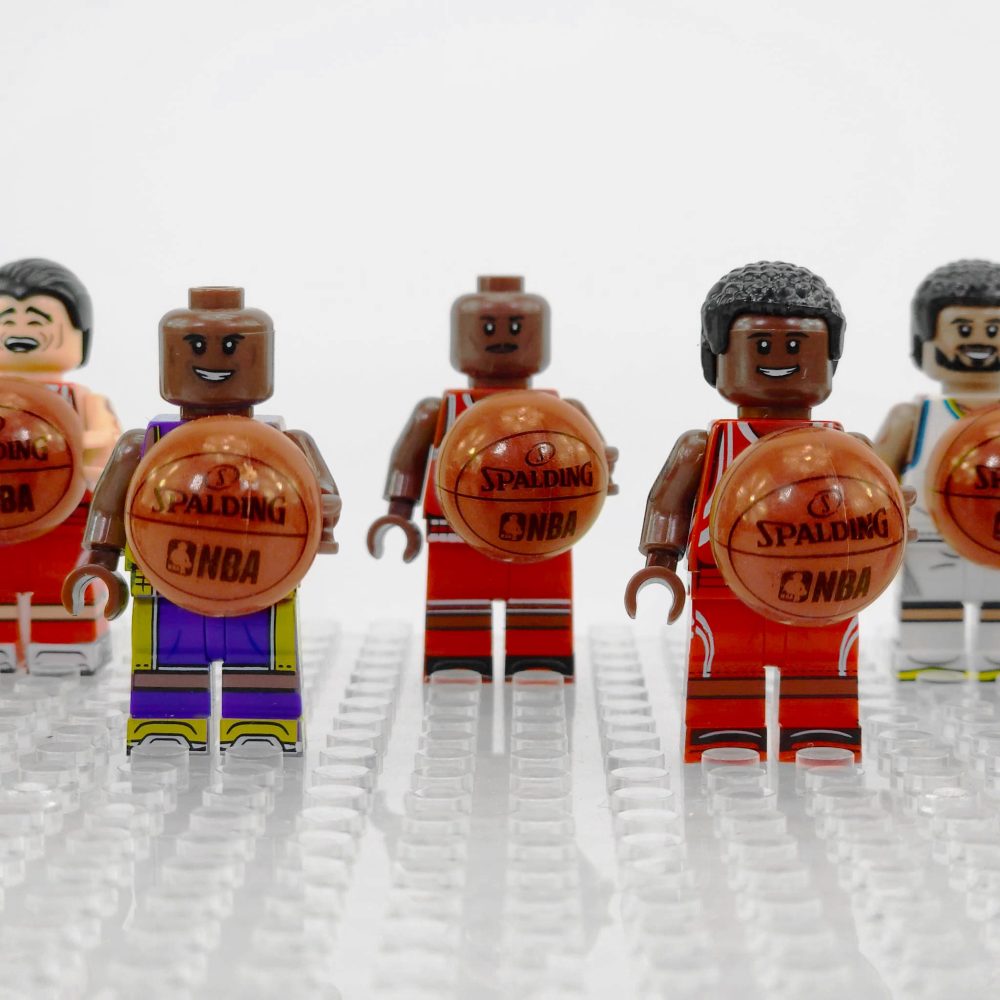 NBA Basketball Block Figures Set of 9pcs with Basketball Accessory