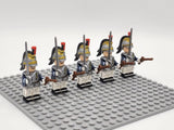 French Cuirassier Block Figures Set of 5pcs