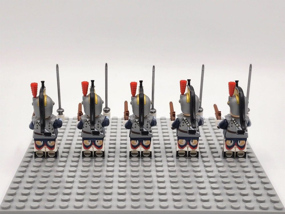French Cuirassier Block Figures Set of 5pcs