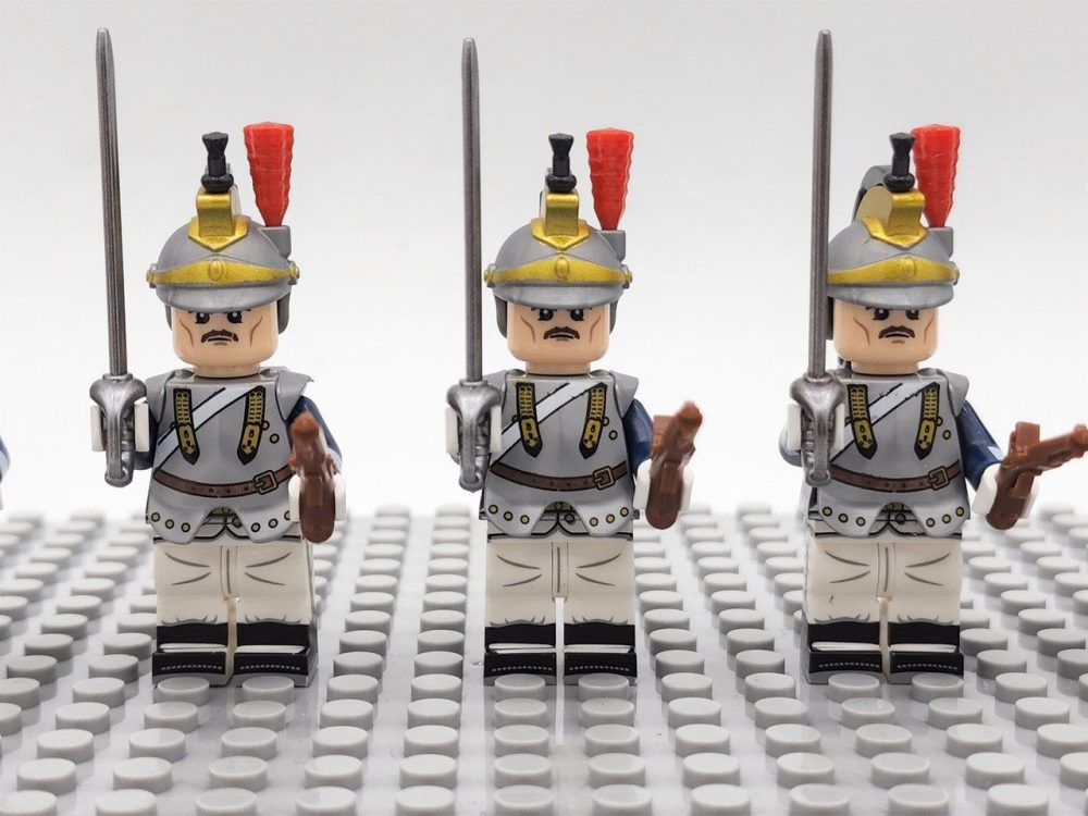 French Cuirassier Block Figures Set of 5pcs