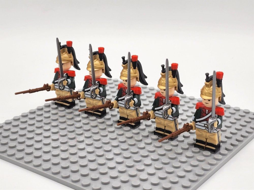 French Dragoon Block Figures Set of 5pcs
