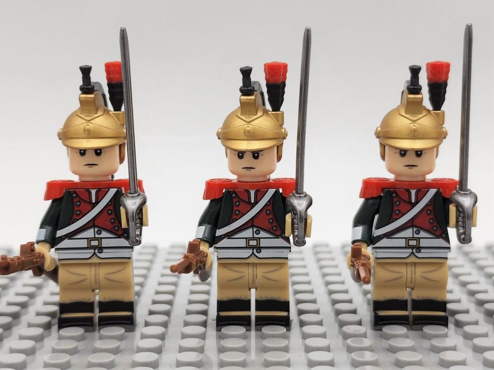 French Dragoon Block Figures Set of 5pcs