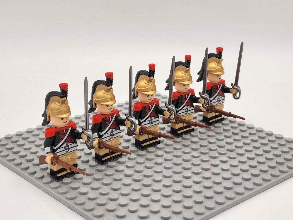French Dragoon Block Figures Set of 5pcs