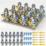 French Fleur-De-Lis Medieval Castle Knights Block Figures Set of 12pcs