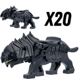 Lord of the Rings Armored Wargs (Black) Block Figures Set