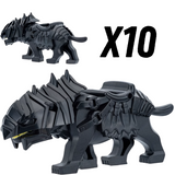 Lord of the Rings Armored Wargs (Black) Block Figures Set