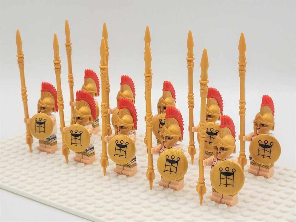 Greek Hoplites Block Figures Set of 10pcs