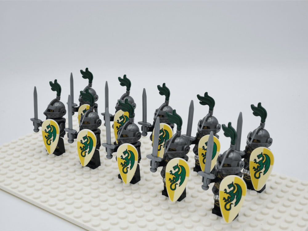 Green Dragon Knights Style 2 Block Figures Set of 10pcs