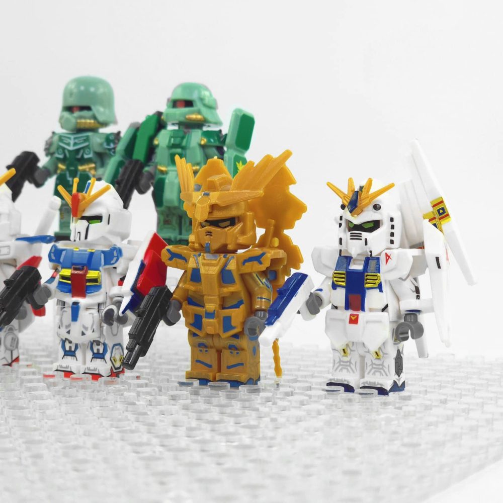 Gundam Mobile Suit Block Figures Set