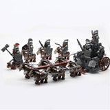 Lord the Rings Dain II Ironfoot Iron Hill Dwarves Chariot Block Figures Set