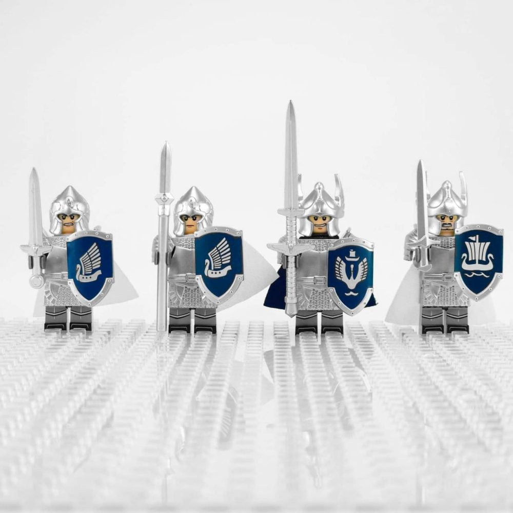 Lord the Rings Dol Amroth Spearmen Numenor Block Figures Set 5pcs