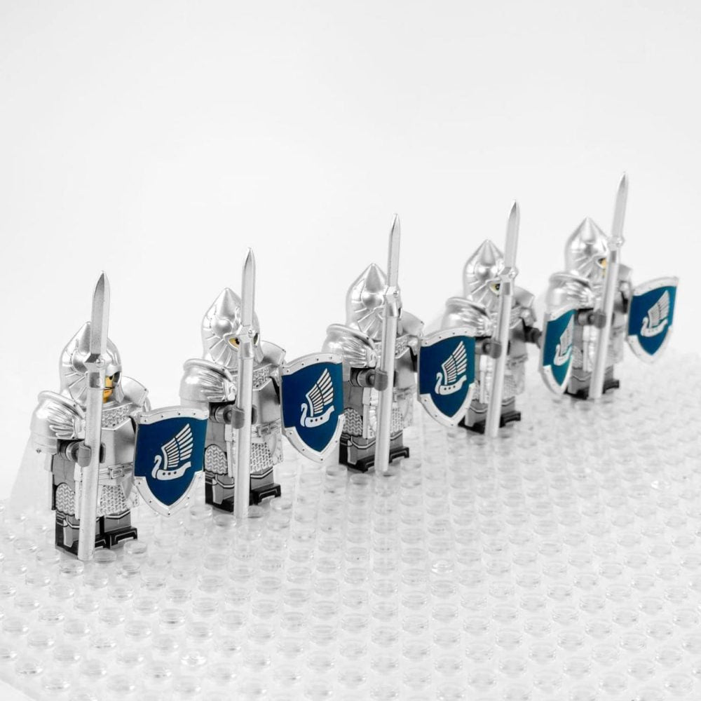 Lord the Rings Dol Amroth Spearmen Numenor Block Figures Set 5pcs