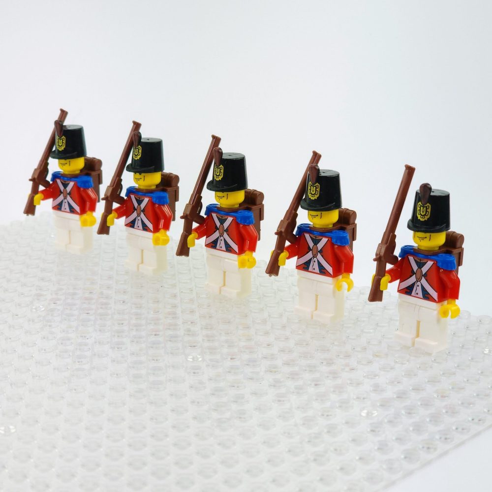 Imperial Guard Red Coat British Soldiers Block Figures Set of 5pcs