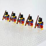 Imperial Guard Red Coat British Soldiers Block Figures Set of 5pcs