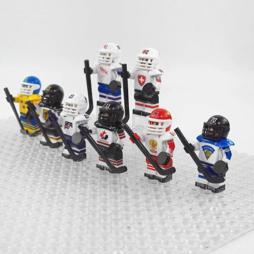 International Hockey All-Star Block Figures Set of 8pcs