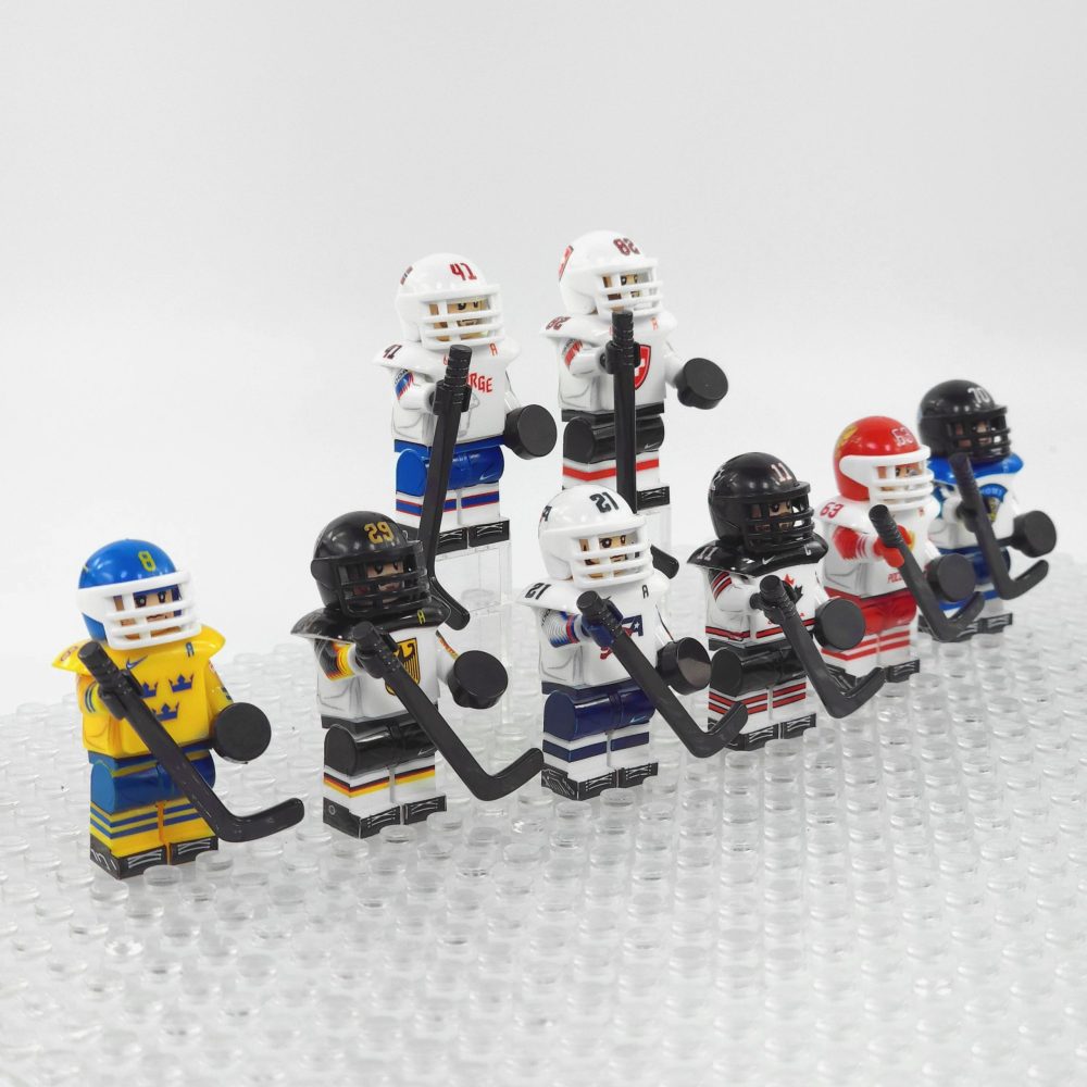 International Hockey All-Star Block Figures Set of 8pcs
