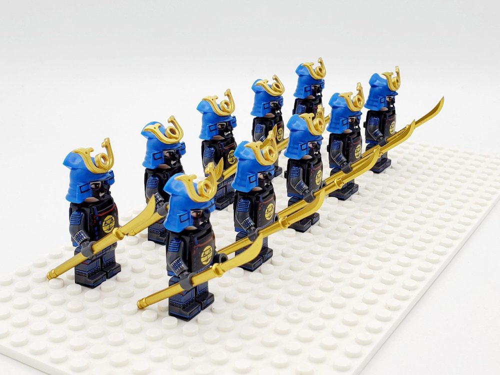 Japanese Samurai Naginata Block Figures Set of 10pcs
