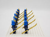 Japanese Samurai Naginata Block Figures Set of 10pcs