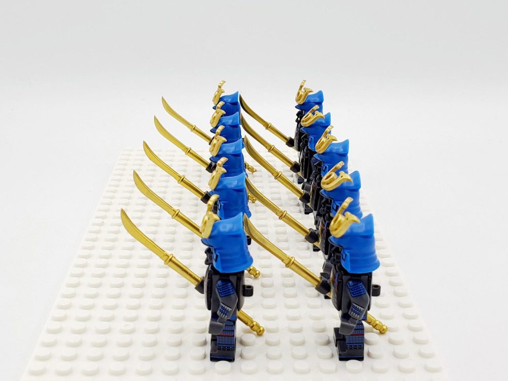 Japanese Samurai Naginata Block Figures Set of 10pcs